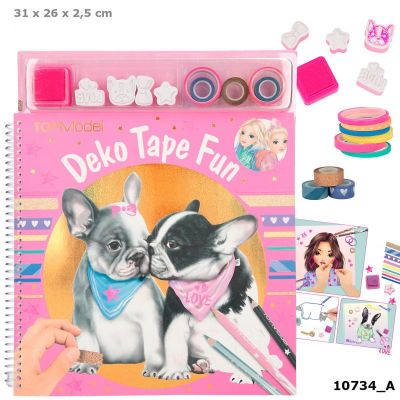 Image 1 of TOPModel Colouring Book with Masking Tapes DOG  (£9.99)