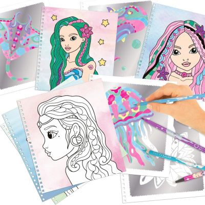Image 2 of Fantasy Model Colouring Book Silver Art (£7.99)