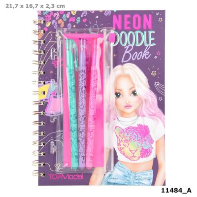 TOPModel Neon Doodle Book withNeon Pen Set (£9.99)