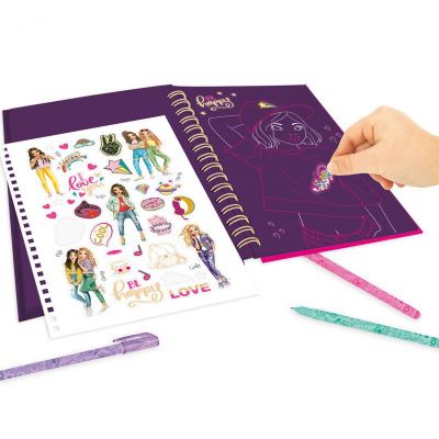 Image 2 of TOPModel Neon Doodle Book withNeon Pen Set (£9.99)