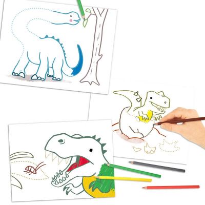 Image 2 of Dino World Dot to Dot Colouring Book MINI DINO (£4.99)