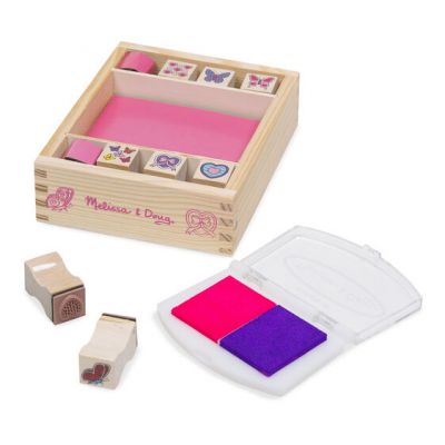 Image 3 of Wooden Stamp Set - Butterflies and Hearts (£8.99)