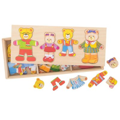 Bigjigs Toys Wooden Bear Family Dress-Up Puzzle with Storage Box (£14.99)