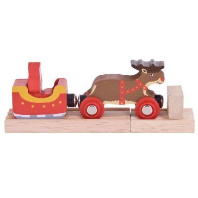 Santa Sleigh With Reindeer - Bigjigs (£8.99)