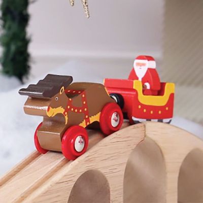 Image 2 of Santa Sleigh With Reindeer - Bigjigs (£8.99)