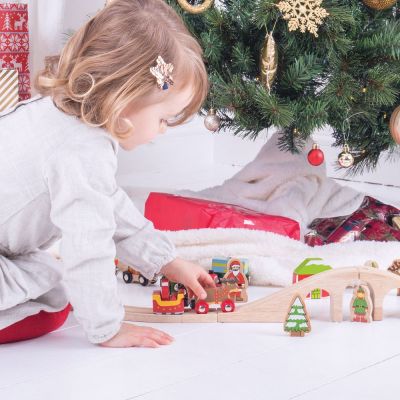 Image 4 of Santa Sleigh With Reindeer - Bigjigs (£8.99)