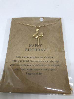 Ballerina Happy Birthday Necklace (£3.99)