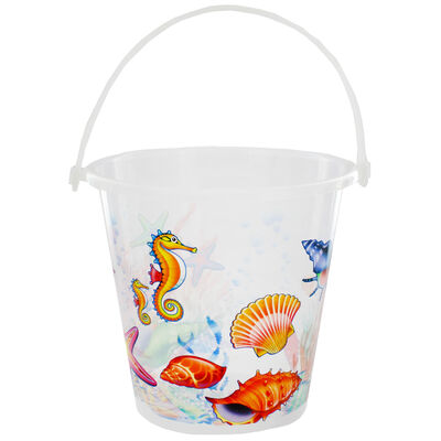Clear Decorated Bucket 6.5