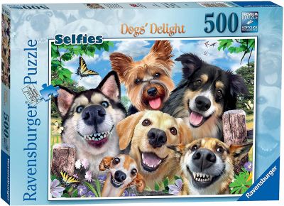 Ravensburger Selfies Dogs’ Delight 500 Piece Jigsaw (£10.99)
