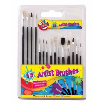 Pack Of 15 Paint Brushes (£2.99)