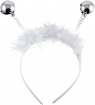 Girls Novelty Christmas White Bauble Deeley Bopper Alice Hair Band Headband … (£1.99)
