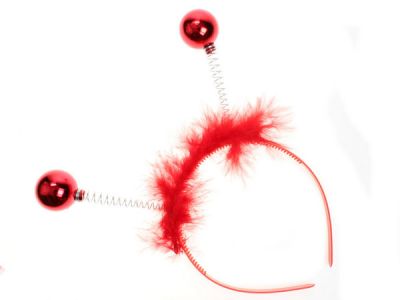 Girls Novelty Christmas Red Bauble Deeley Bopper Alice Hair Band Headband … (£1.99)