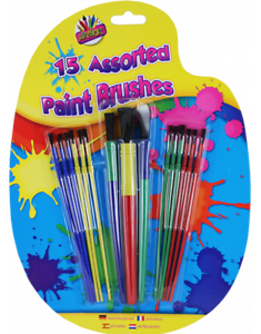 Pack of 15 Paint Brushes (£2.25)