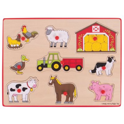 Bigjigs Wooden Lift Out Puzzle - Farm (£7.99)