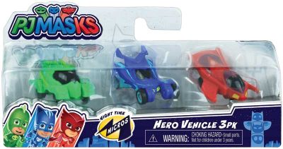 PJ MASKS NIGHT TIME MICROS HERO VEHICLE 3PK (£6.99)