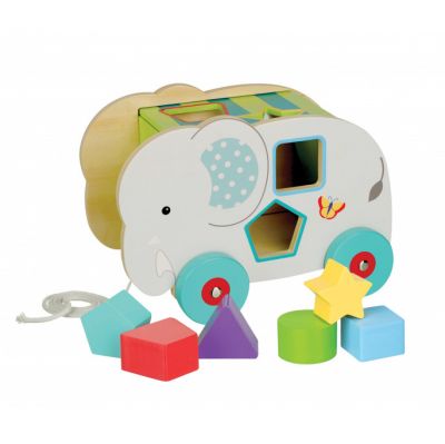 Image 2 of Jungle Elephant Pull Along Shape Sorter (FSC®) (£25.99)
