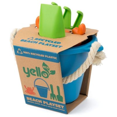 4 Piece Bucket Spade Recycled Eco Friendly Beach Set (£7.99)